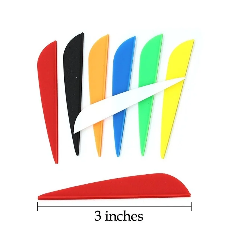 Plumas de goma forma de gota para flechas de tiro con arco y caza