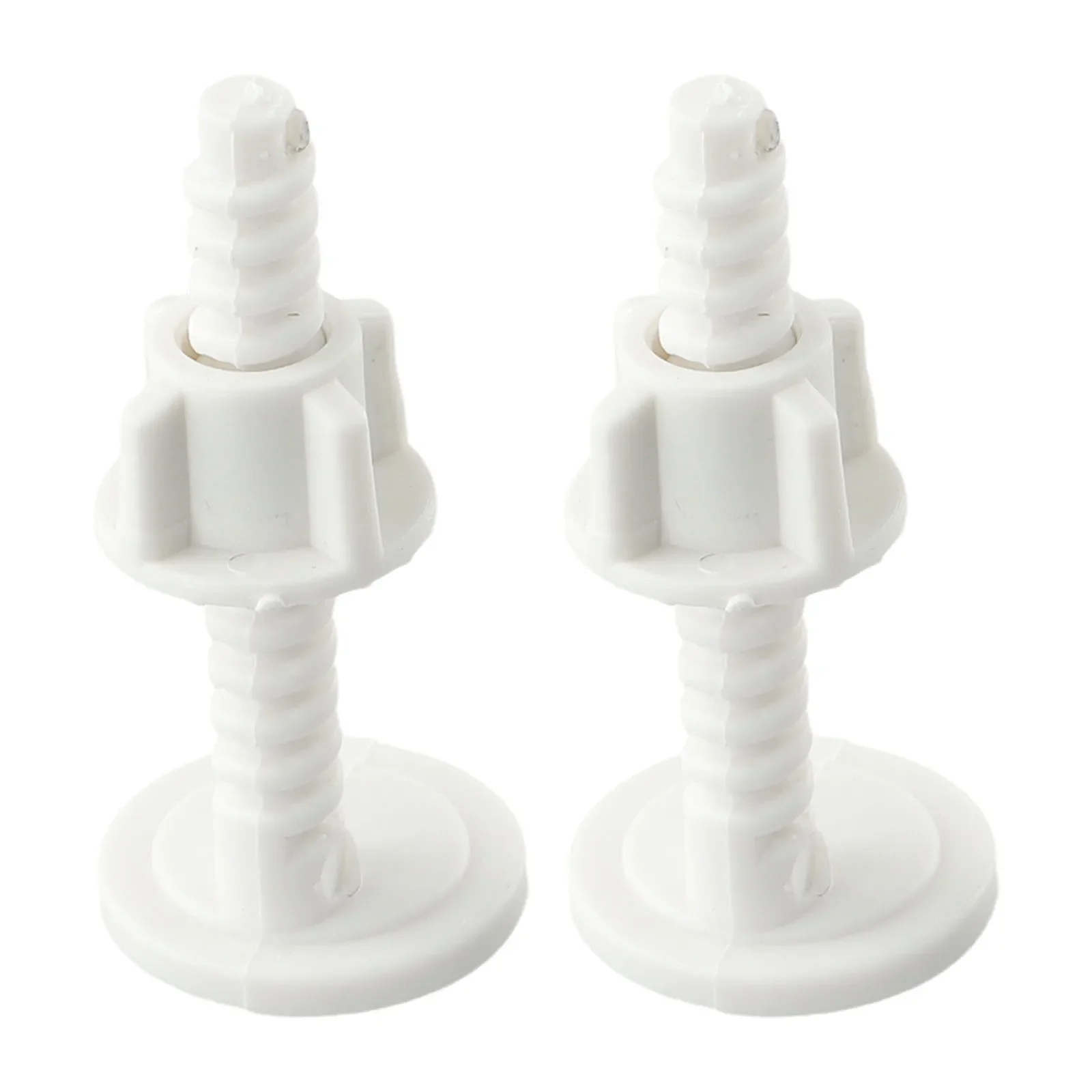 2PCS Toilet Lid Hinge Bolt Screw Repair Kit With Fixing Accessories For Toilet Seat Replacement Plastic Design