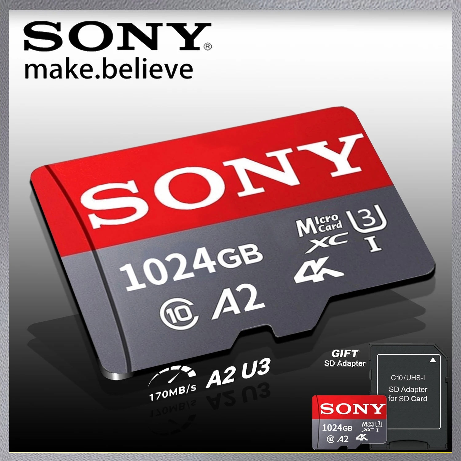 SONY Micro TF SD Card Ultra SD Memory Card 128GB 256GB 32GB 64GB MicroSD U3 A2 TF Flash Cards for Xiaomi Phone Camera Table PC