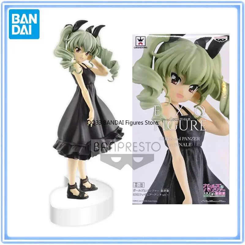 

BANDAI Original EXQ Anime GIRLS Und PANZER Anchovy PVC Action Figures Model Hobbies Collectibles Ornaments