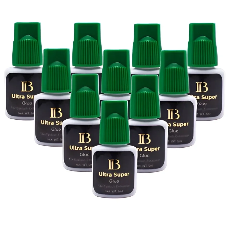 10Bottles IB Ultra Super Glue Eyelash Extensions Glue Green Cap Korea Individual ib Adhesive 5ml Fast Drying Wholesale