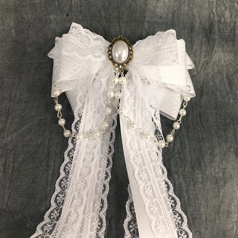 

Заколка для волос в стиле Лолита с кружевом и бантом, милые заколки-зажимы, повязка на голову, аксессуары для волос для женщин и девочек, украшение для волос