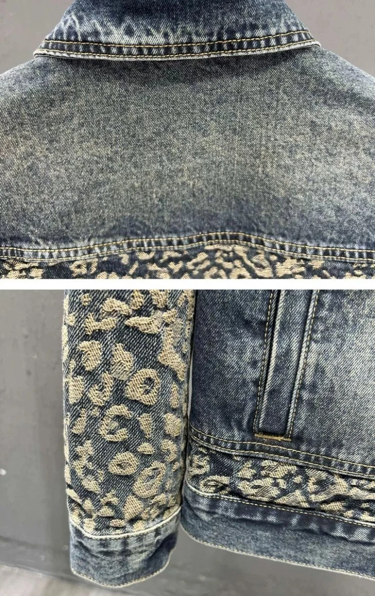 신상 남성 트렌디 쿨 데님 재킷 한국 스타일 디자인 탑 봄 가을 개성 패션 패치워크 코트