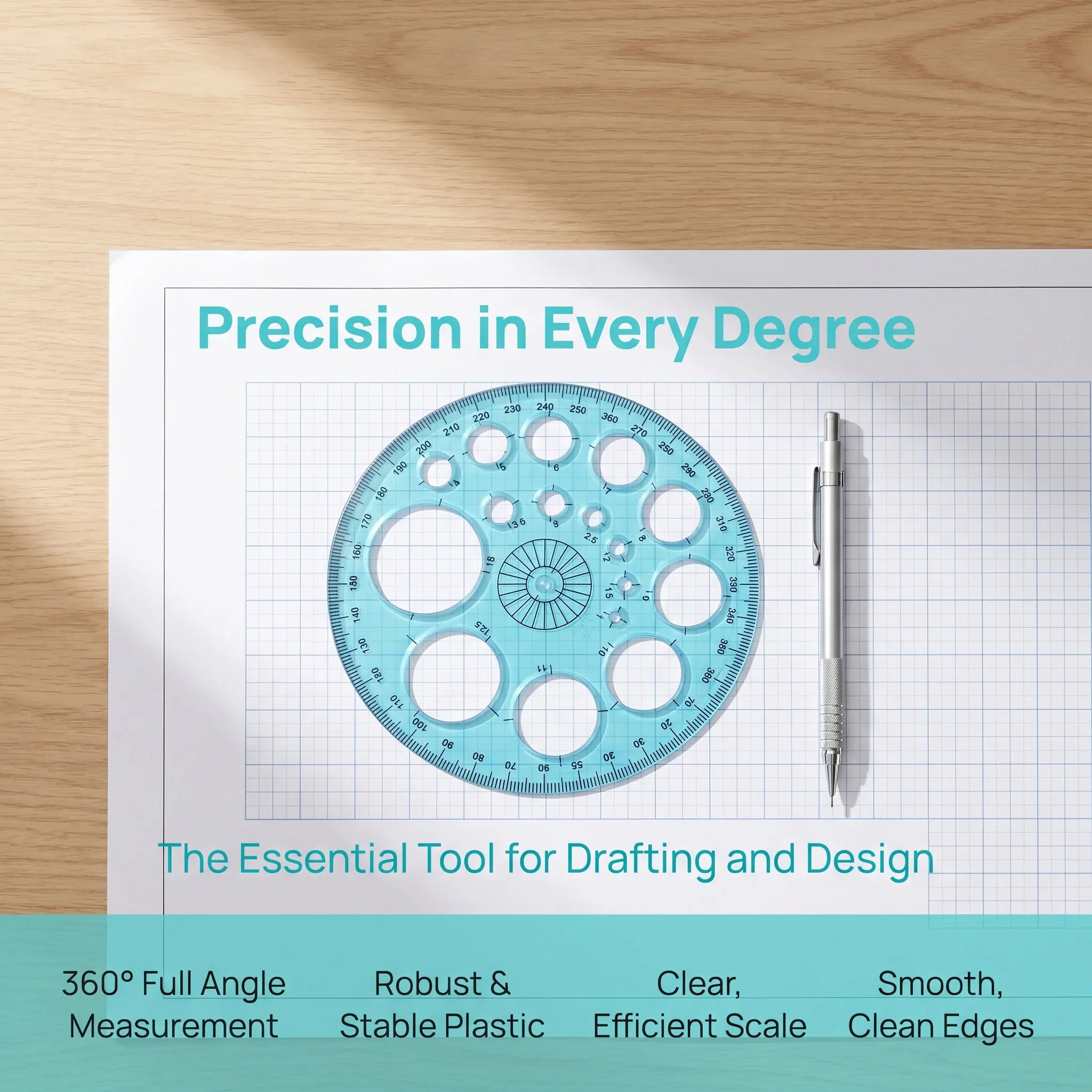 8 Pcs Art Creation Angle Tool Engineering Layout Protractor Drafting Design Measuring Beginner Geometric Calculation Helper