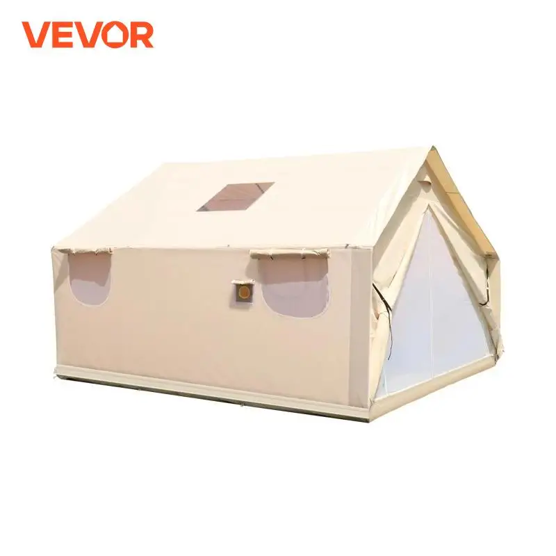 VEVOR Canvas Wall Tent with PVC Storm Flap Large Canvas Wall Tent Waterproof Camping Canvas Tents With Stove Camping Steel Pipe