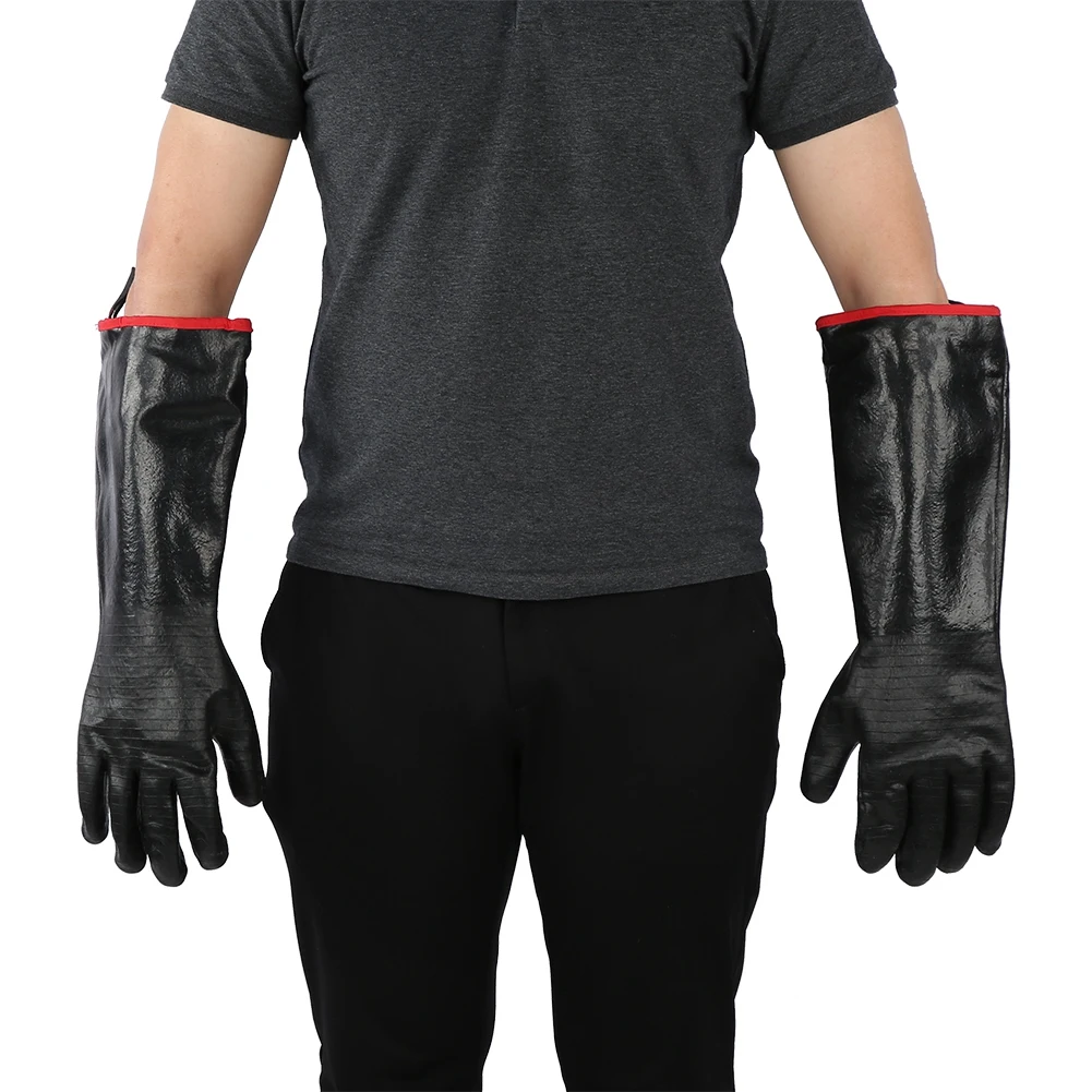Fire Resistant Gloves 18in Heat  Resistant Safety Gloves Flame Retardant Oil Proof Heavy Neoprene Gloves for Oven Neoprene