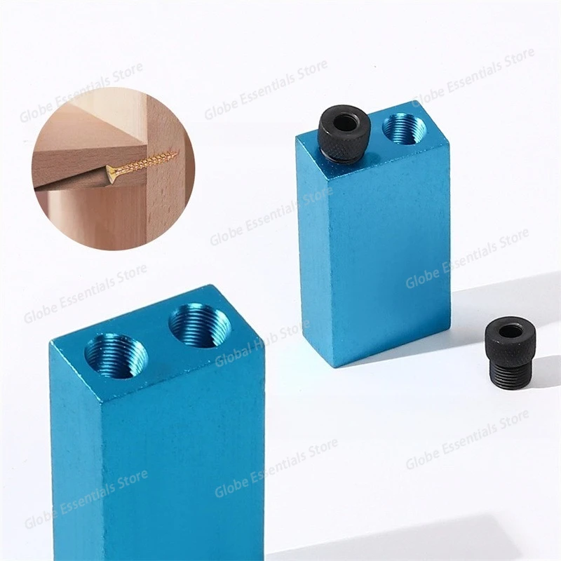 Woodworking Oblique Pocket Hole Locator Jig Kit 15 Degree Angle Drill Guide Set Hole Puncher DIY Carpentry Tools Drill Bits