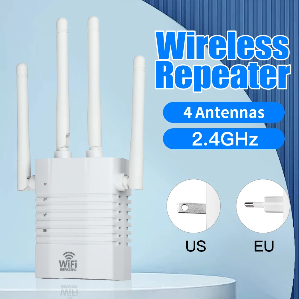 450Mbps WiFi Repeater Wireless High Antenna Network Amplifier Booster 2.4GHz Signal Cover Range WiFi Repetidor