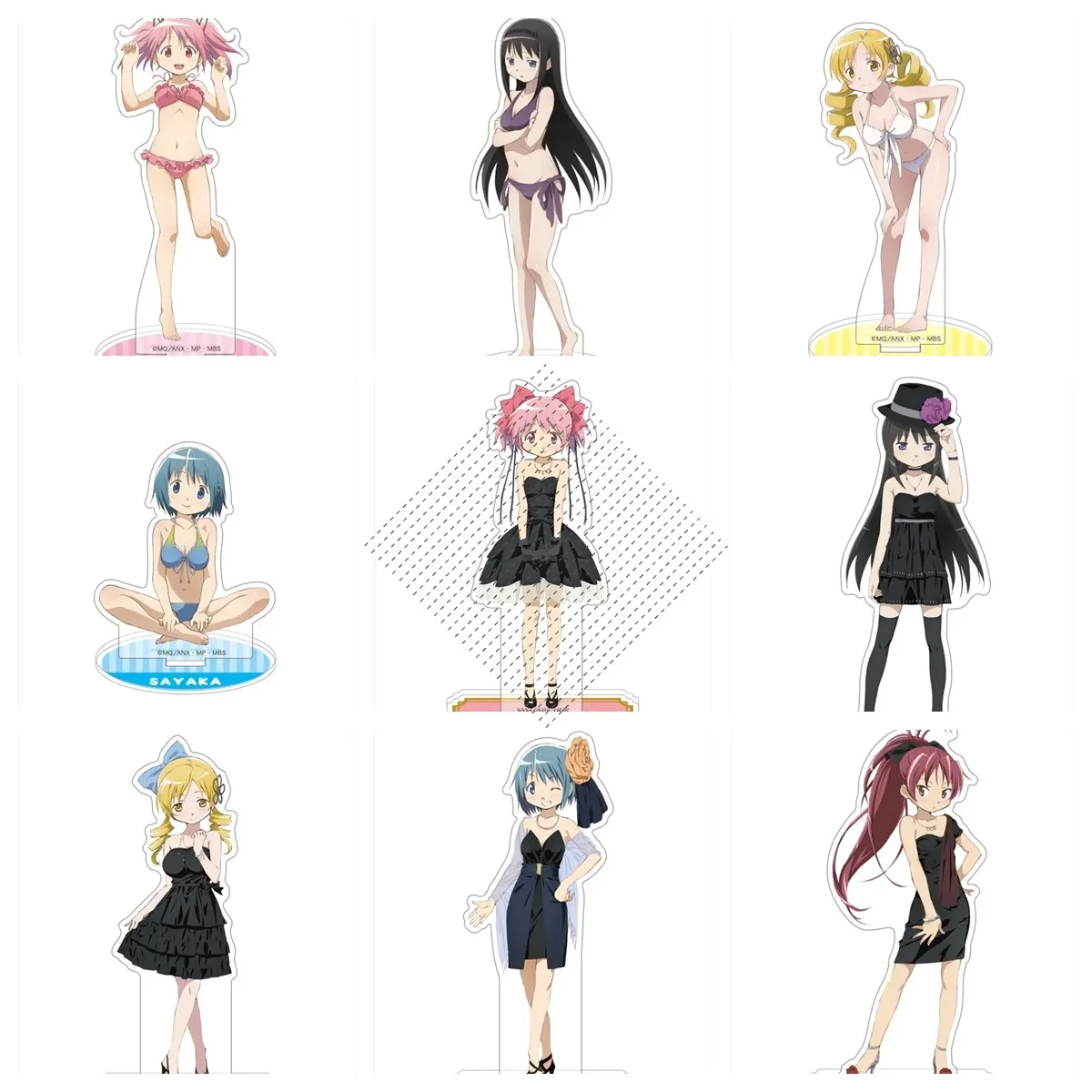 Game Kaname Madoka Akemi Homura Miki Sayaka Mami Sakura Kyouko Acrylic Stand Doll Anime Figure Model Plate Cosplay Toy Gift