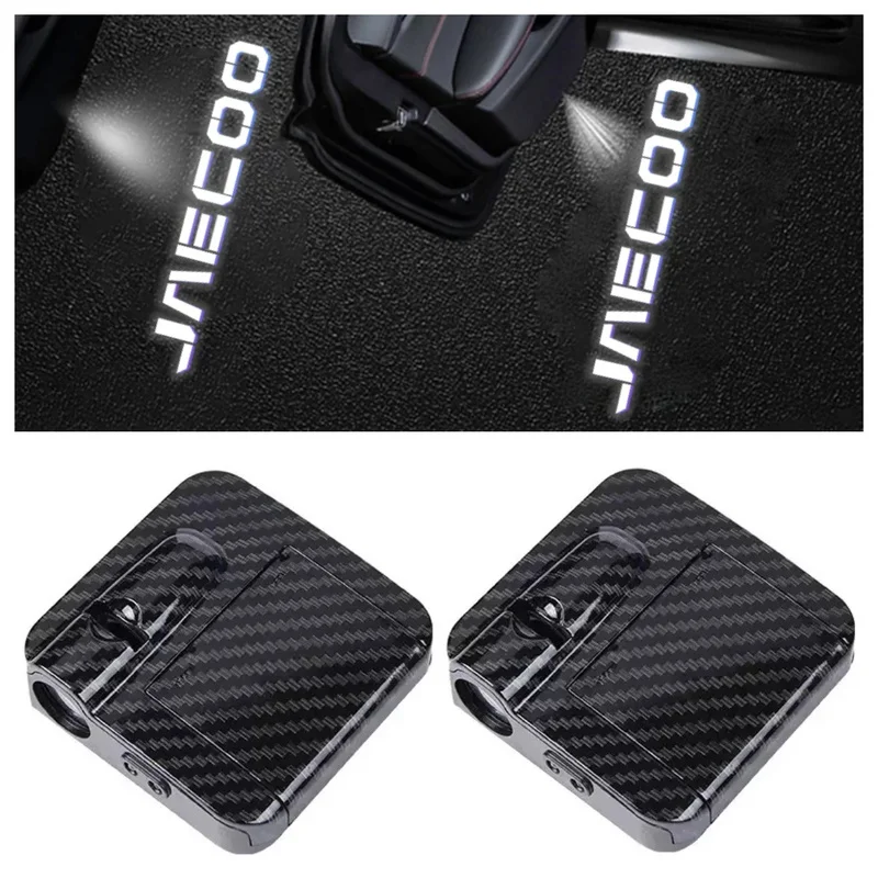 1/2Pcs For Chery Jaecoo 7 J7 J8 phev 2025 2024 2023 logo LED Door Projector Ghost Shadow Welcome Puddle Lights Car Accessories