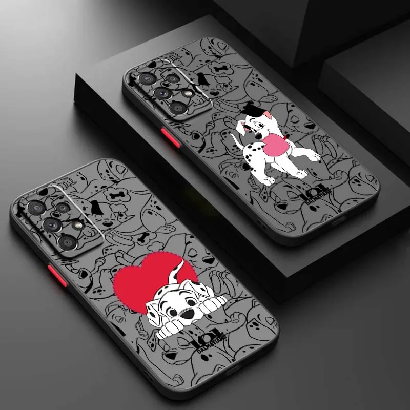 

101 Dalmatian Anime Art Phone Case For Samsung A73 A72 A71 A55 A54 A53 A52 A51 A35 A25 A15 A14 5G Frosted Translucent