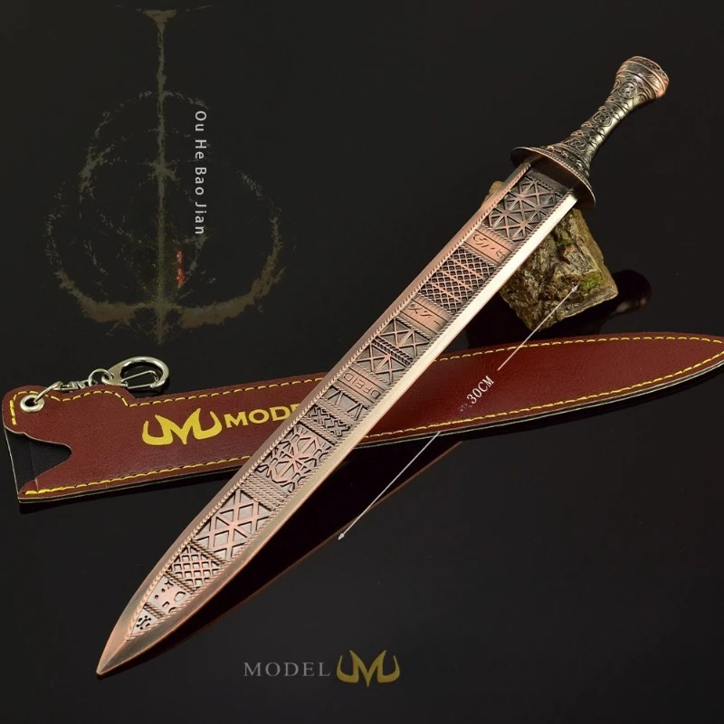 30CM Ouhe Sword Volledig metalen lederen tas versie ambachtelijk Speelgoedzwaard en messenset Game merchandise Desktop ornament decoratie Cadeau