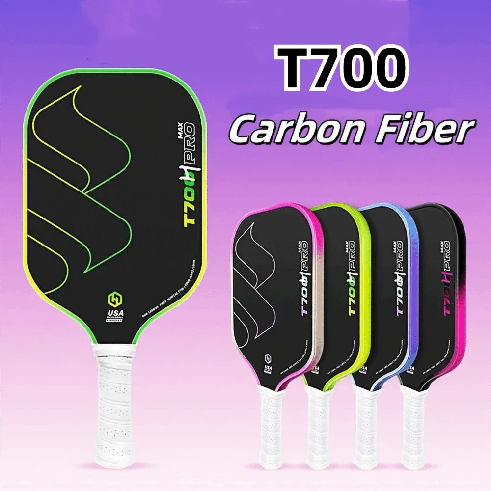 جديد T700 Pickleball المجاذيف متجمد سطح ألياف الكربون مضارب كرة المخلل USAPA المعتمدة عدم الانزلاق قبضة مخلل الكرة مجداف