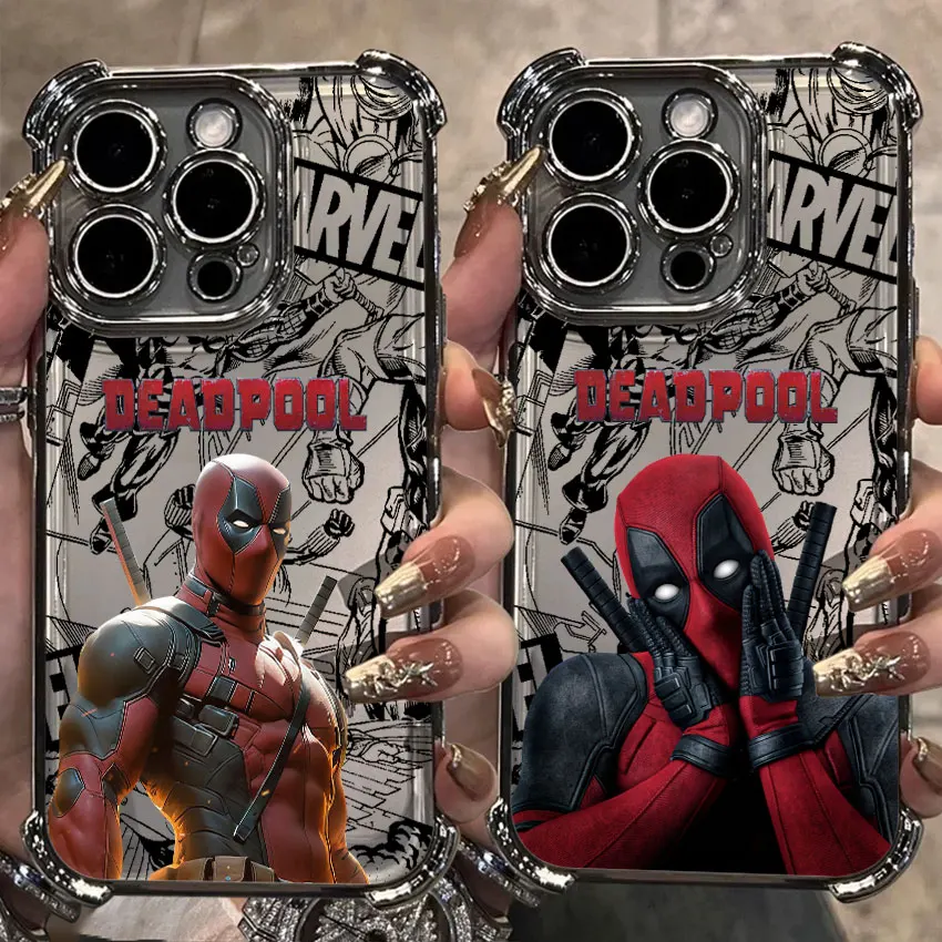 

Deadpool Marvel Cool Case For Samsung Galaxy A56 A55 A54 A52 A53 5G A36 A34 A35 A33 A73 A26 A25 A16 A06 Clear Silver Phone Cover