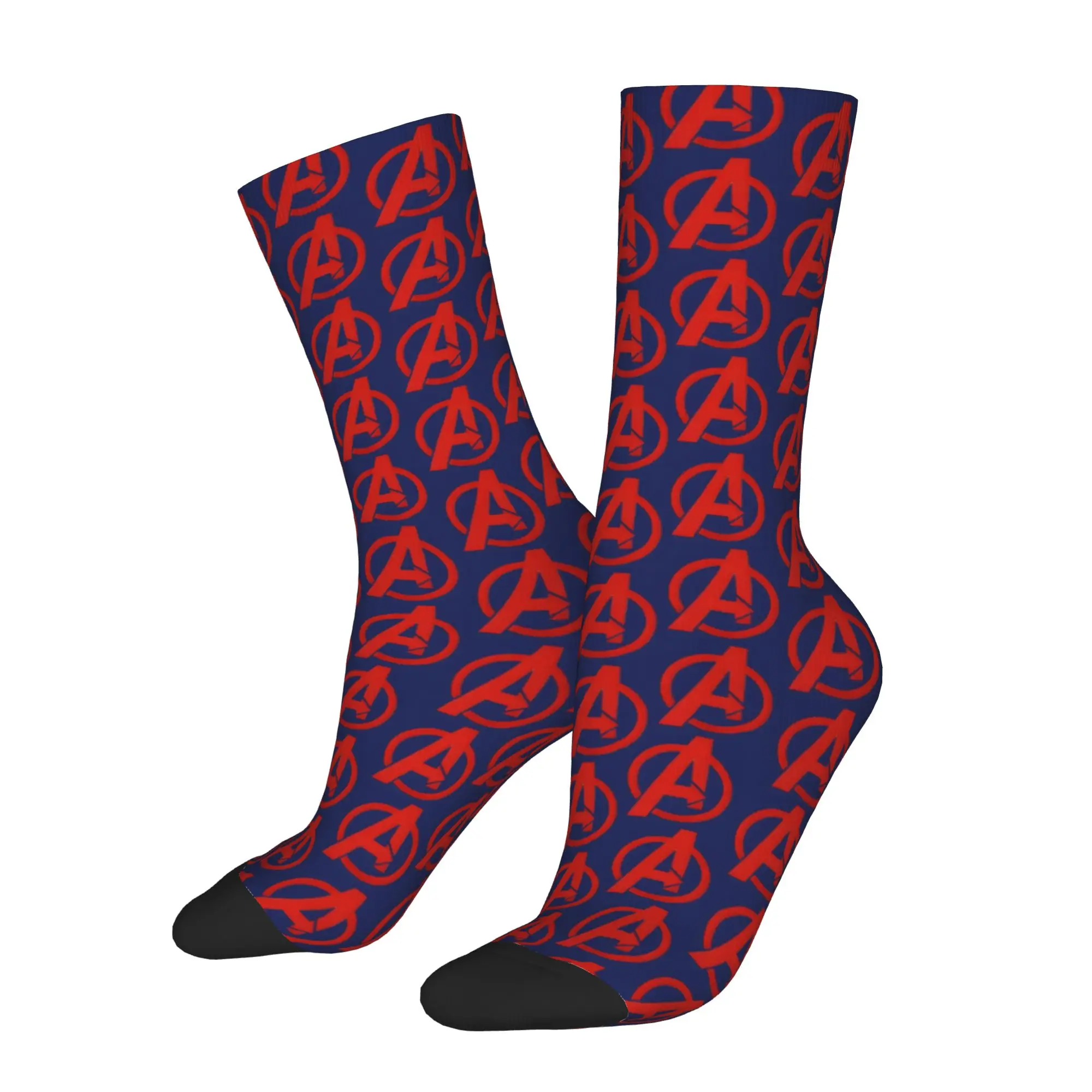 

1 Pair Happy Funny Men's Sock Stark Mark Retro Harajuku Iron Man Hip Hop Novelty Pattern Sock