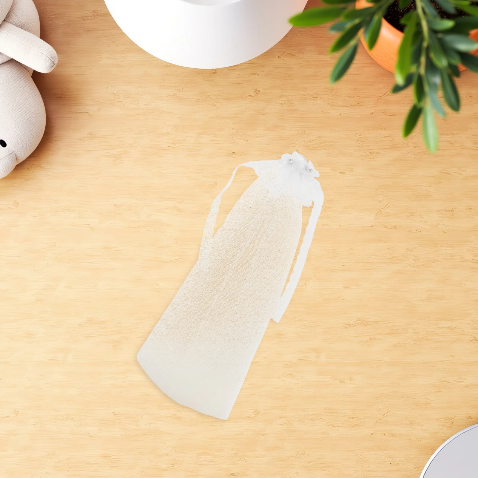 2 قطعة حجاب الزفاف الصغيرة لينة تول أغطية الرأس الزفاف لطيف صغير الشاش اكسسوارات لمشهد الزفاف حجاب العروس #1