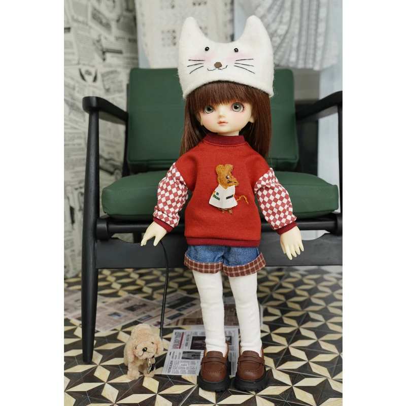 D09-P731 الأطفال اليدوية لعبة 1/4 1/6 gl yosd دمية MSD DD BJD/SD دمية أحذية أسود براون سميكة سوليد الأحذية الضحلة 1 زوج