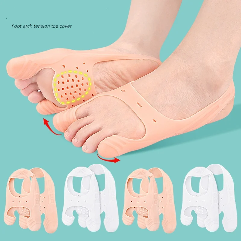 Forefoot Pad Double-toe Arch Toe Divider Foot Granule Massage Shock-absorbing Pad Flexible Anti-wear Tensile Band