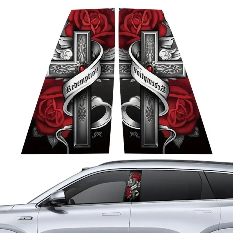 B Pillar Stickers Auto Modified Pillar Post Rose Decals Beautiful And Generous Auto Decoration Tool For A Variety Models Of