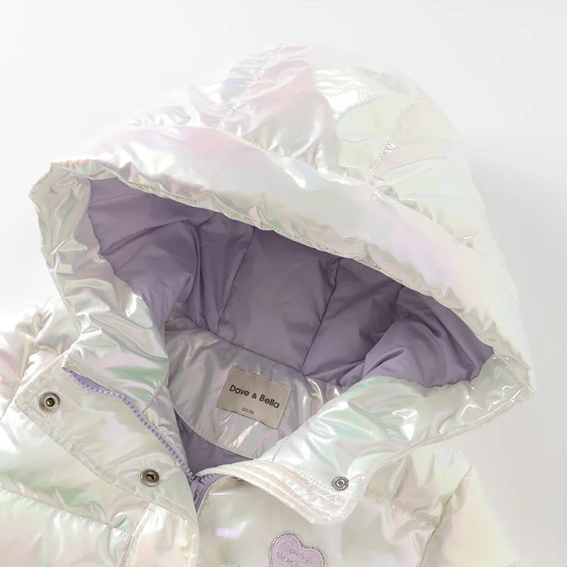 ديف بيلا الفتيات رشاقته أسفل سترة سترة الأطفال شتاء دافئ مقنعين أسفل معاطف مقاوم للماء في الهواء الطلق أبلى الملابس DK4243156 #5