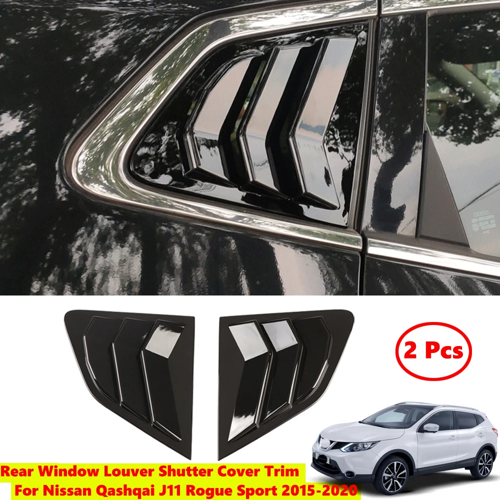 ABS Rear Window Louver Shutter Cover For Nissan Qashqai J11 Rogue Sport 2015-2020 Auto Accessories (Not Fit For Nissan Rogue)