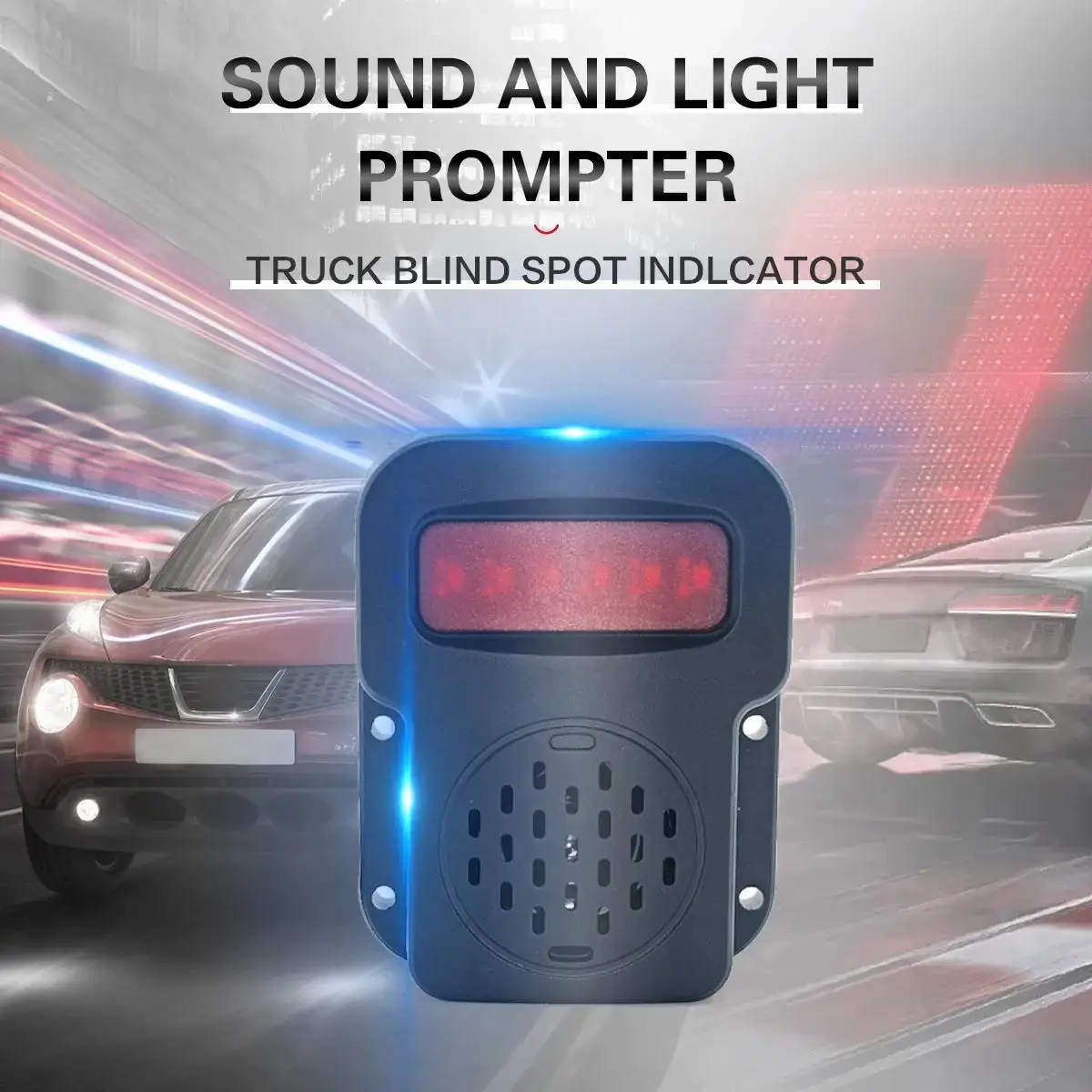 Sensore di parcheggio di sicurezza flash LED rosso Veicolo Carrello elevatore Camion Lampada di avviso di avvertimento per auto con sirena di allarme sonoro Luce stroboscopica