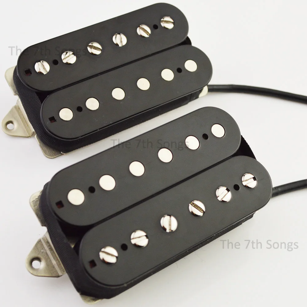 Aldrich Inspired Neck Bridge Handwound Alnico 5 Humbucker Pickup Black / Nickel 4-Conductor wire for Electric guitar view 5