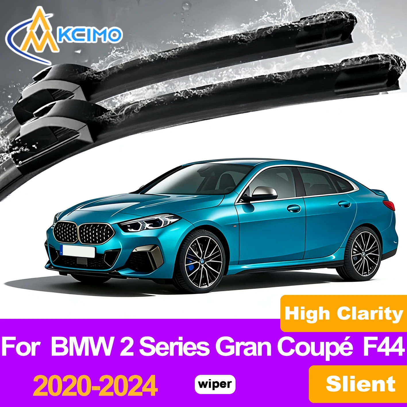 

KCIMO 2 шт. щетки переднего стеклоочистителя премиум-класса для BMW 2 серии Gran Coupé F44 2020-2024, всепогодная четкость и идеальная посадка