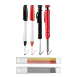 Carpinteiros Mecânicos Lápis Set, Construído em Sharpener, 12 Pcs Recargas, Scriber, Ferramentas de Marcação para Arquiteto