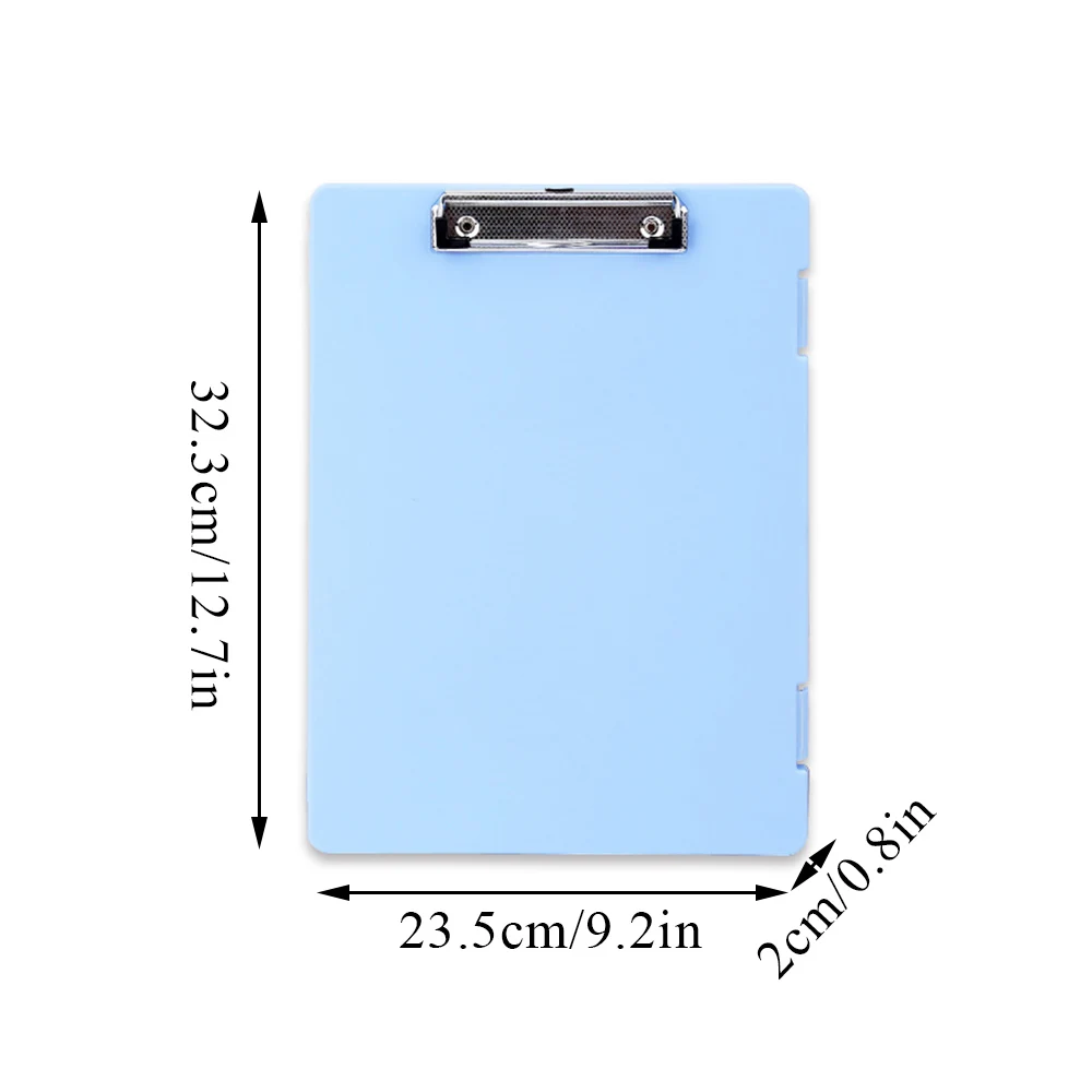 Large-Capacity A4 Clipboards File Folder Box Sturdy Plate Clip Design Multi-functional for Efficient Paper Storage for Students