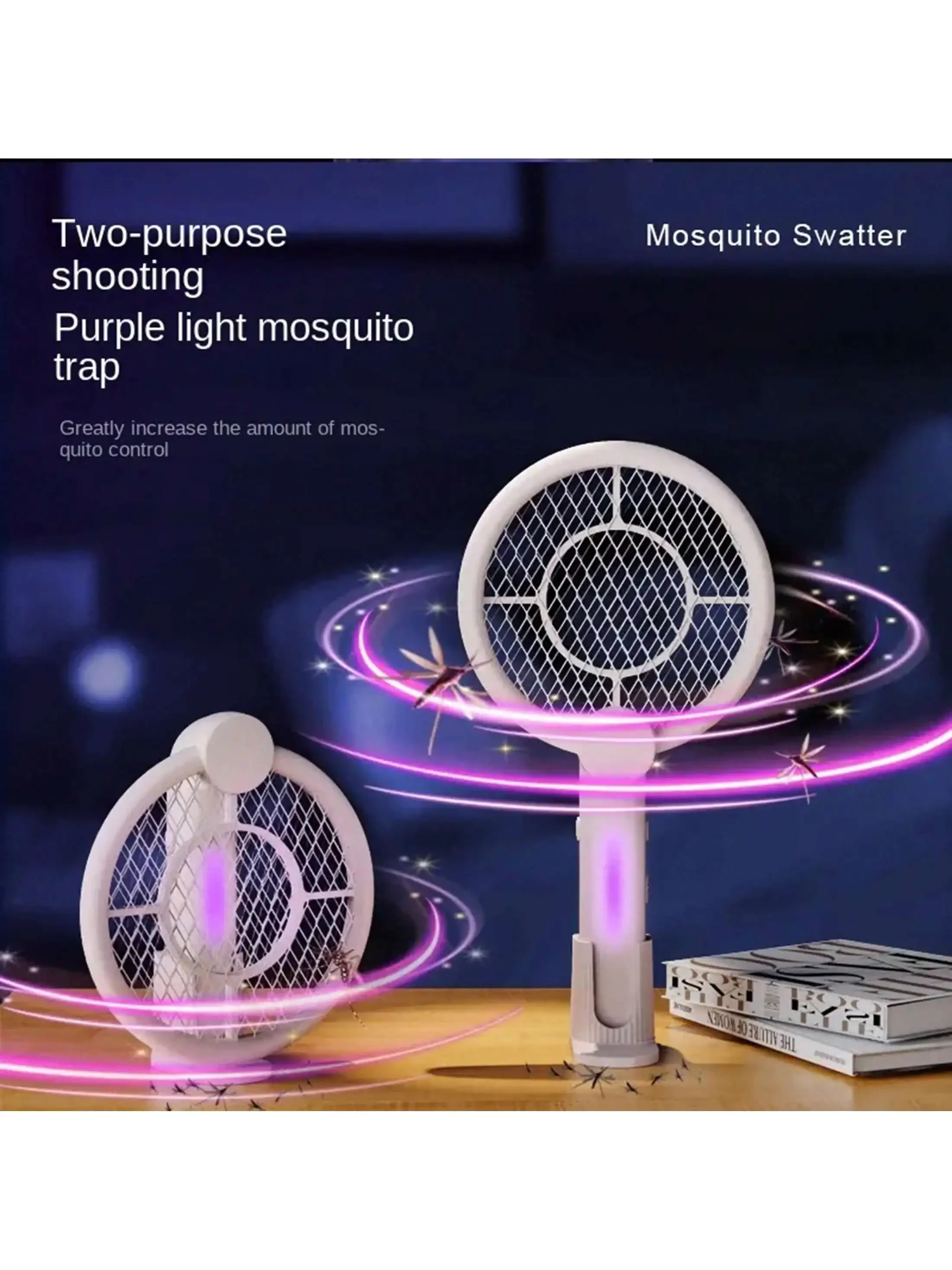 

1pc Foldable Electric Mosquito Killer Zapper Raqueta Mata Electrico USB Rechargeable Mosquito Swatter