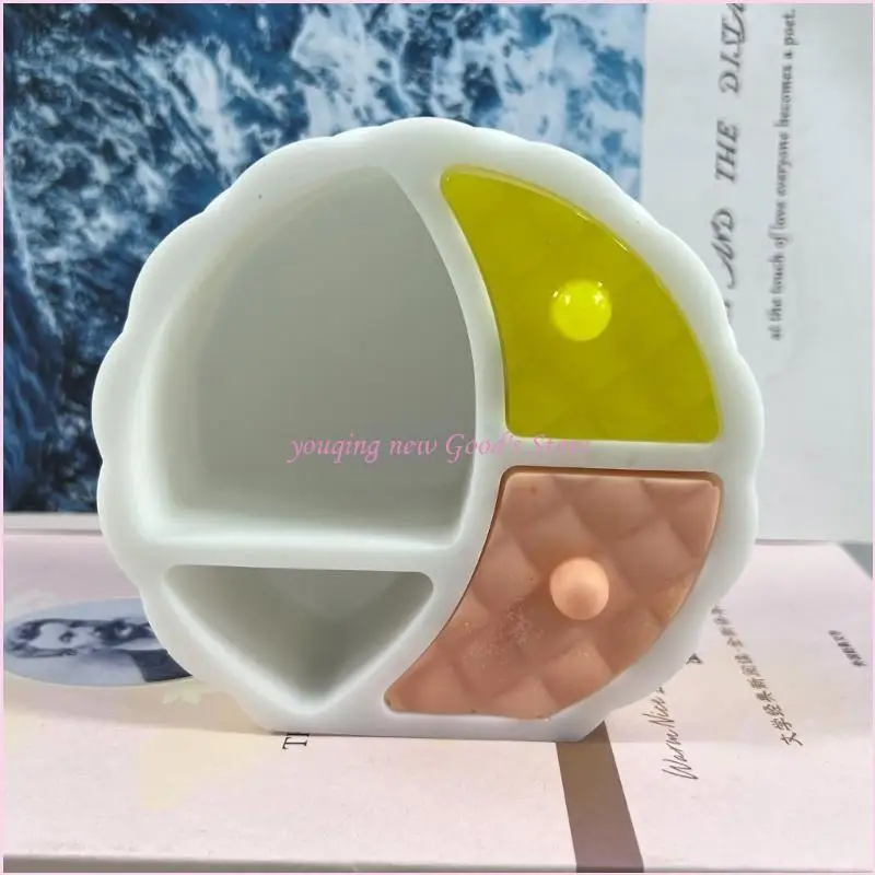 57QA قوالب صب الراتنج متعددة الاستخدامات على شكل قمر ونجمة قوالب صندوق تخزين سيليكون #1