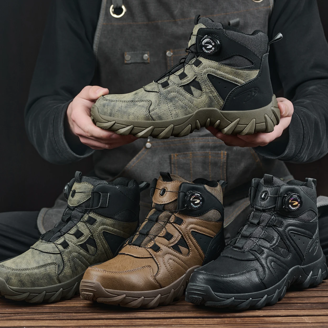 أحذية أمان رجالية مقاومة للماء، أحذية أمان تكتيكية مضادة للصدمات، أحذية عمل للرجال، أحذية المشي لمسافات طويلة في الهواء الطلق، أحذية رياضية