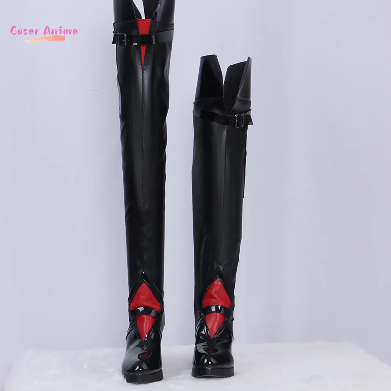 Coser Game Honkai: 스타 레일 Acheron 코스프레 의상 신발 애니메이션 캐릭터 할로윈 카니발 파티 소품