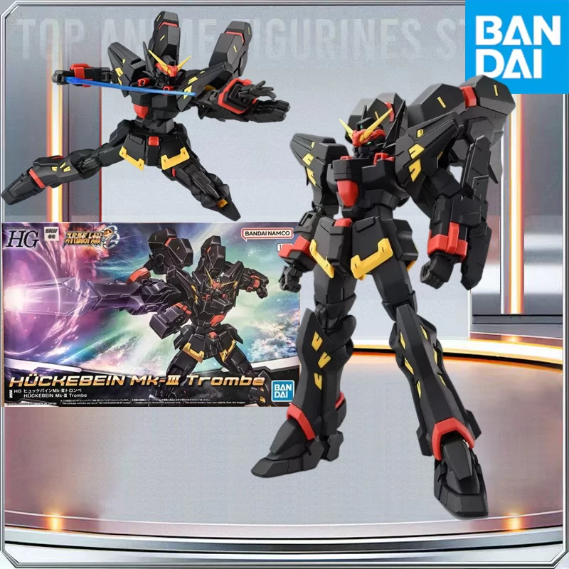 Figura de Acción Coleccionable BANDAI Original de Super Robot Wars HG Huckebein Mk-III Trombe, Kit de Modelo para Armar, Juguete, Regalo