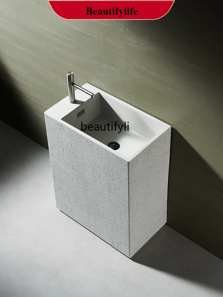 

B185 Cement Pedestal Basin Toilet Floor Type Wash Basin Household Wash Basin Outdoor