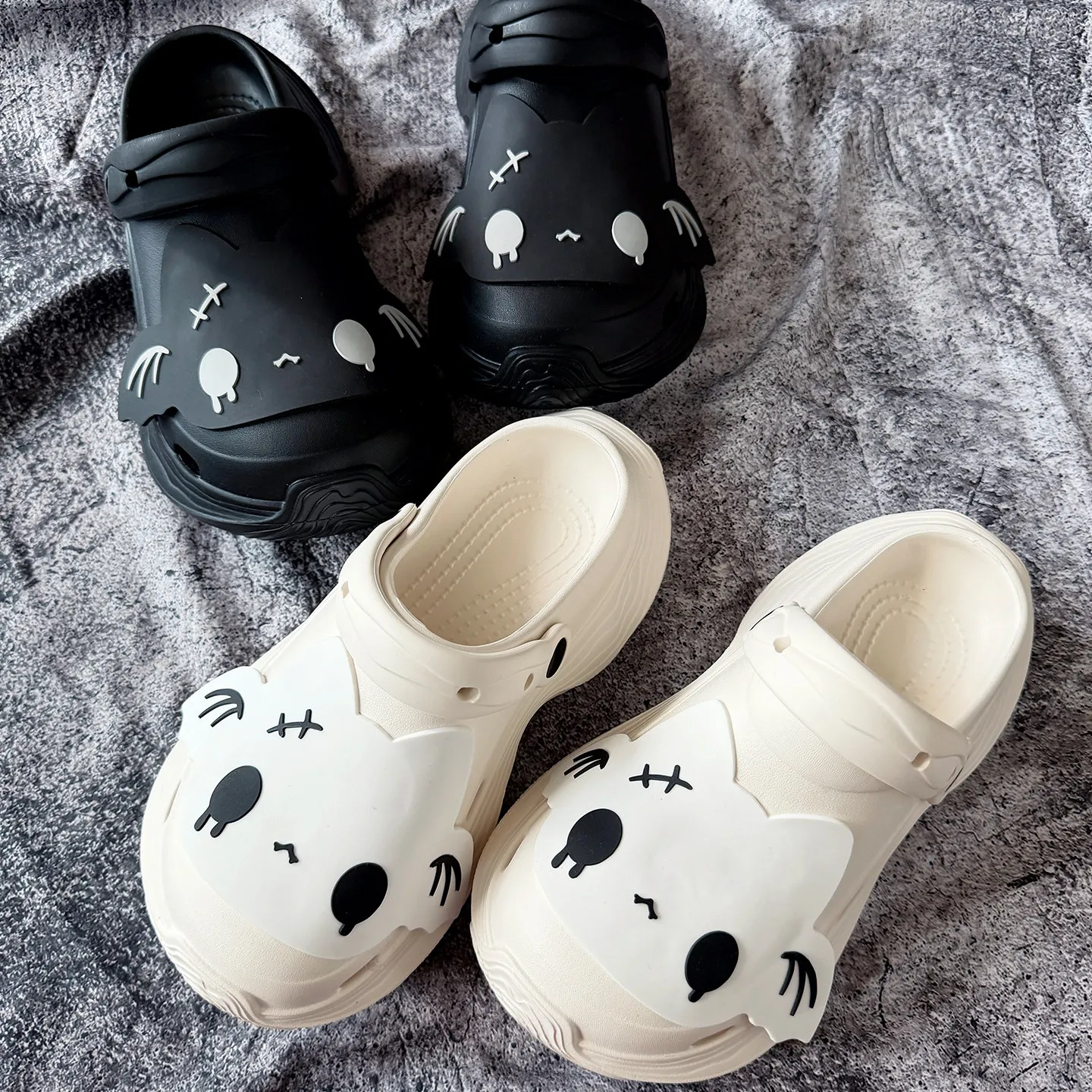 Summer Dark Cute Subculture Y2k Cute Sweet Cool Little Bat Girl Bag Head Cool Slippers Arch Platform Shoes