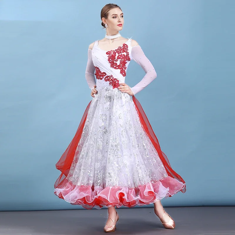 

Waltz Tango Dress Modern Dance Ballroom Professional Performance Dress Female Waltz Jazz Competition Flamenco Rumba Dance