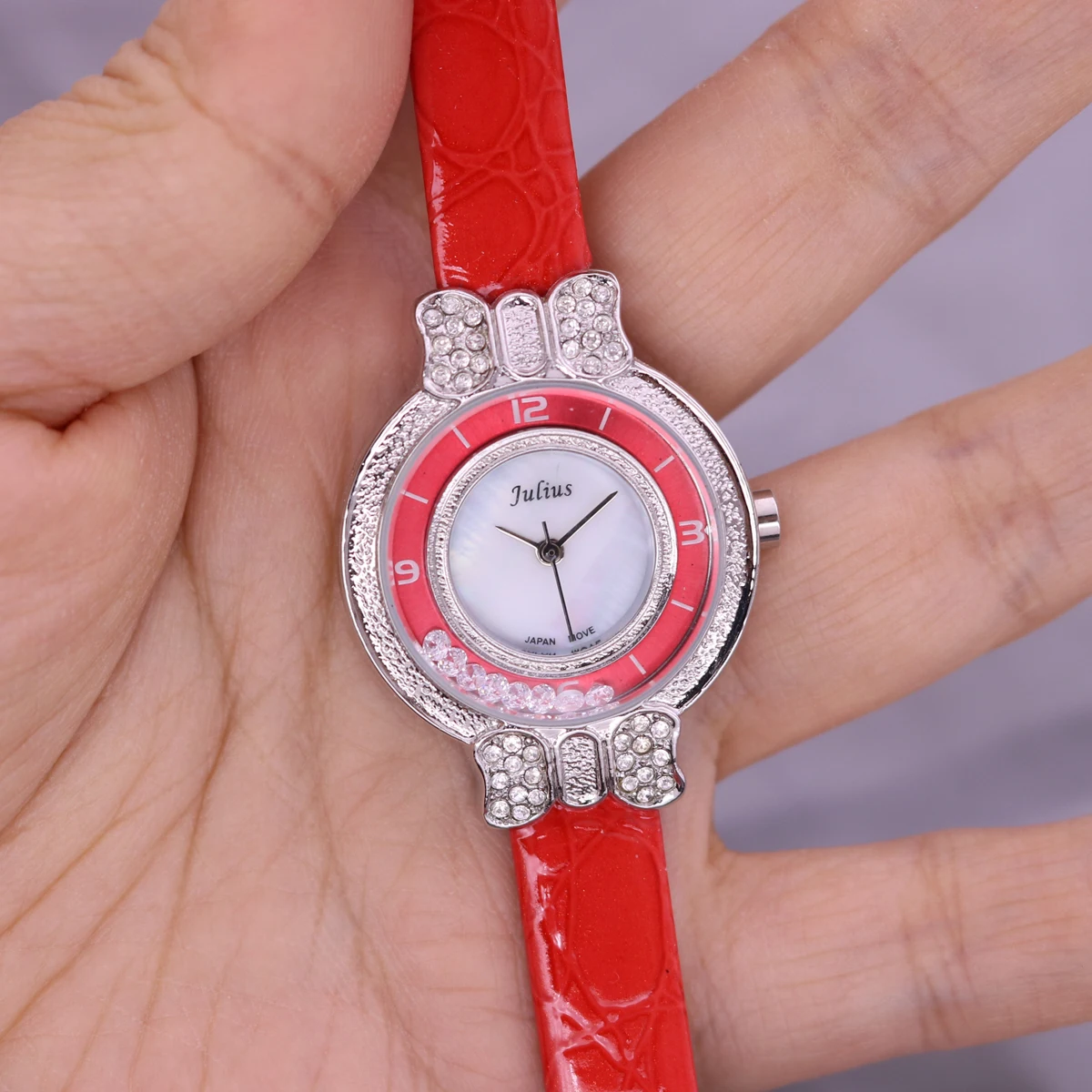 

РАСПРОДАЖА!!! Скидка Julius, старые типы, женские часы, японские модные часы, браслет из натуральной кожи, подарок на день рождения для девочек, без коробки