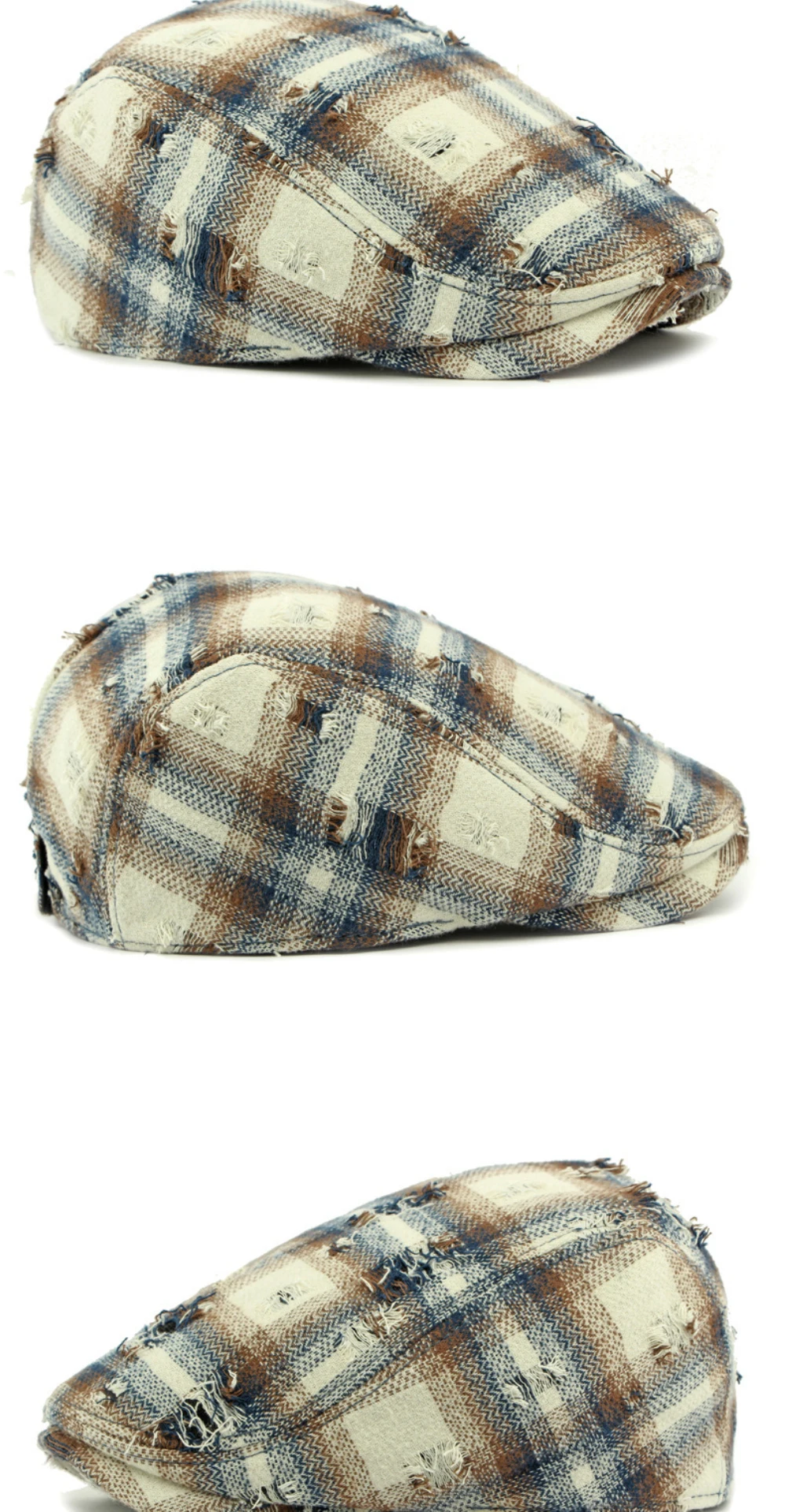 HT4817 Baskenmützen für Männer und Frauen Vintage Künstler Maler Karierte Baskenmütze Herren Damen Ivy Flachmütze Neue Frühling Herbst Shabby Baskenmütze – Detail 7