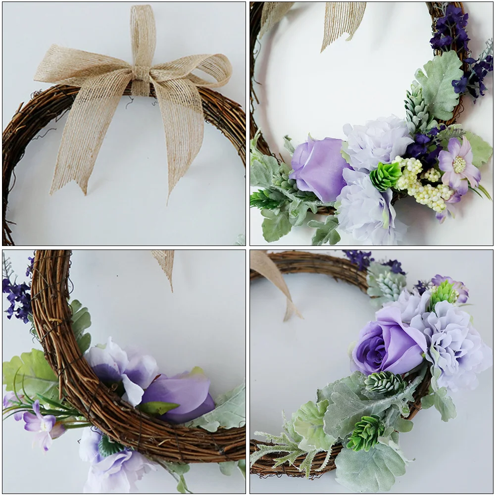 

Artificial Rose Wreath Door Hanging nament Home Wedding Simulated Flower Long Lasting Eco Friendly
