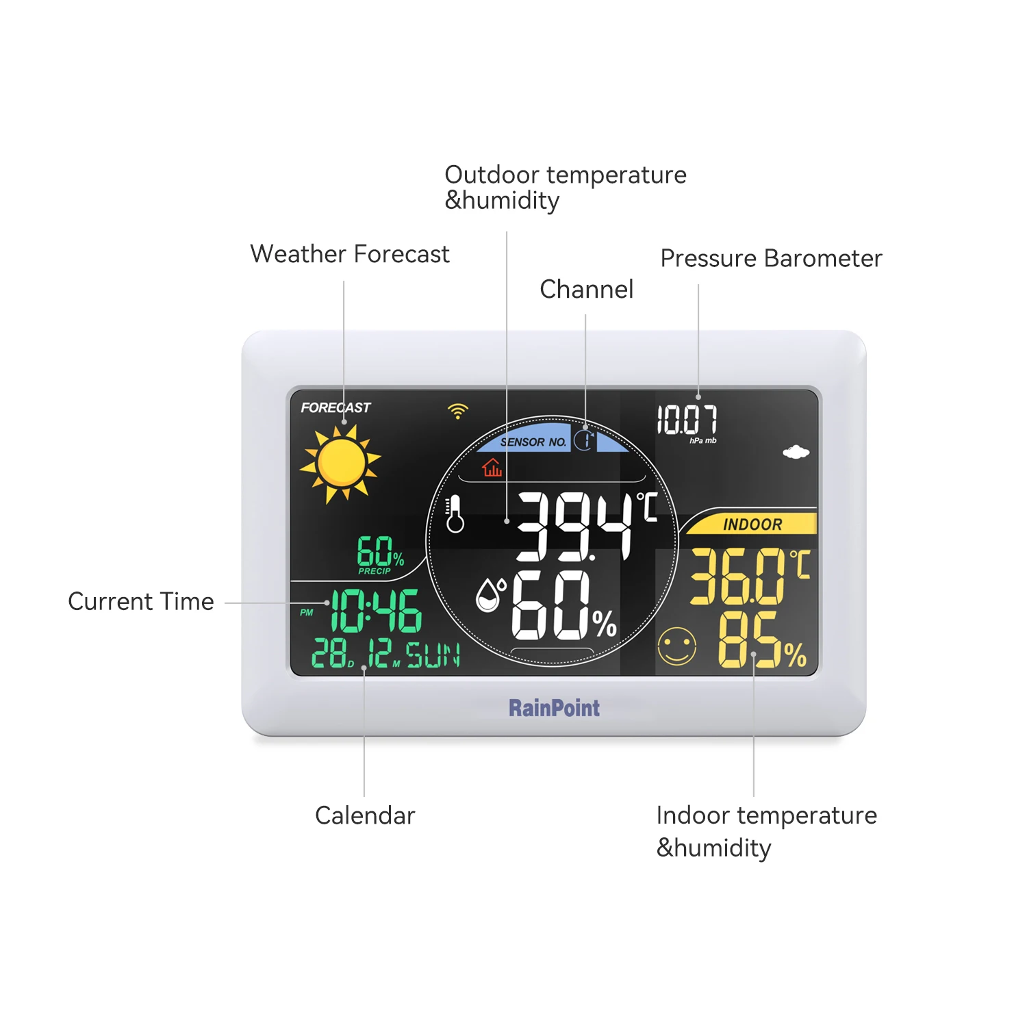 Temporizador de agua programable inteligente con WIFI, sistema de riego de monitoreo de humedad y temperatura del hogar, 2 zonas con estación meteorológica