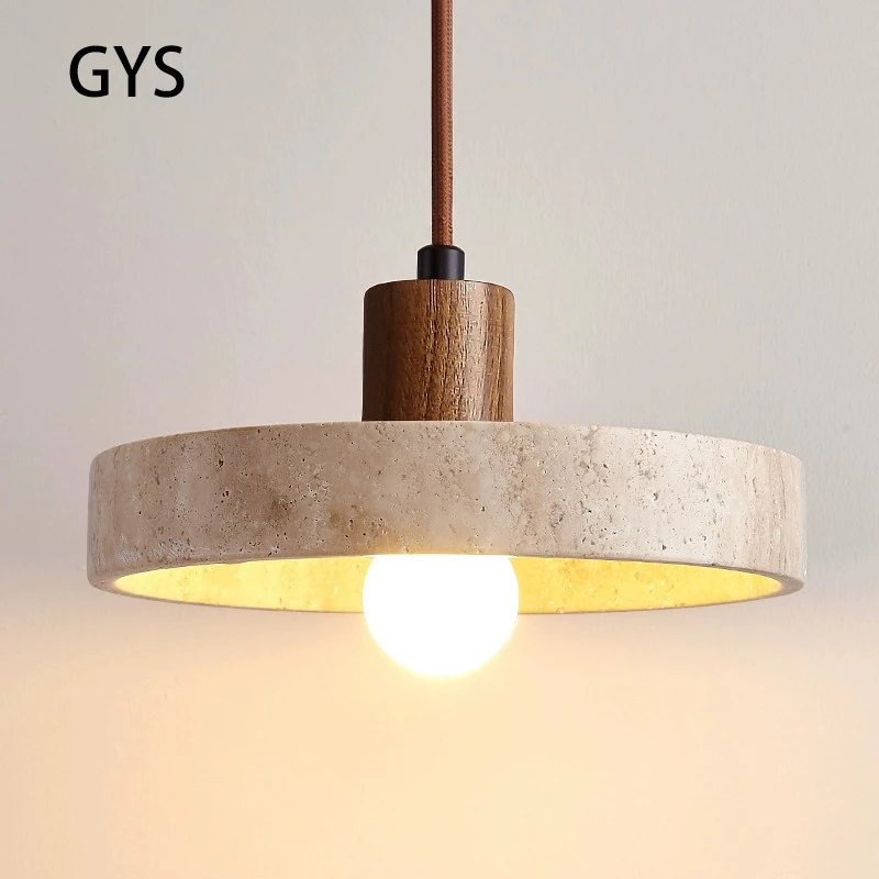 pequena walnut led pendant light quarto simples cabeceira pequena lustre mesa de estilo creme lampada quente fina lampada de noz e27 01