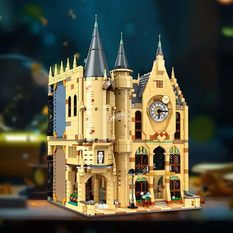 

Classical Castle Bell Tower Architectural Model Building Block DIY Magic Academy School House Assembly Brick Toys For Kids Gift