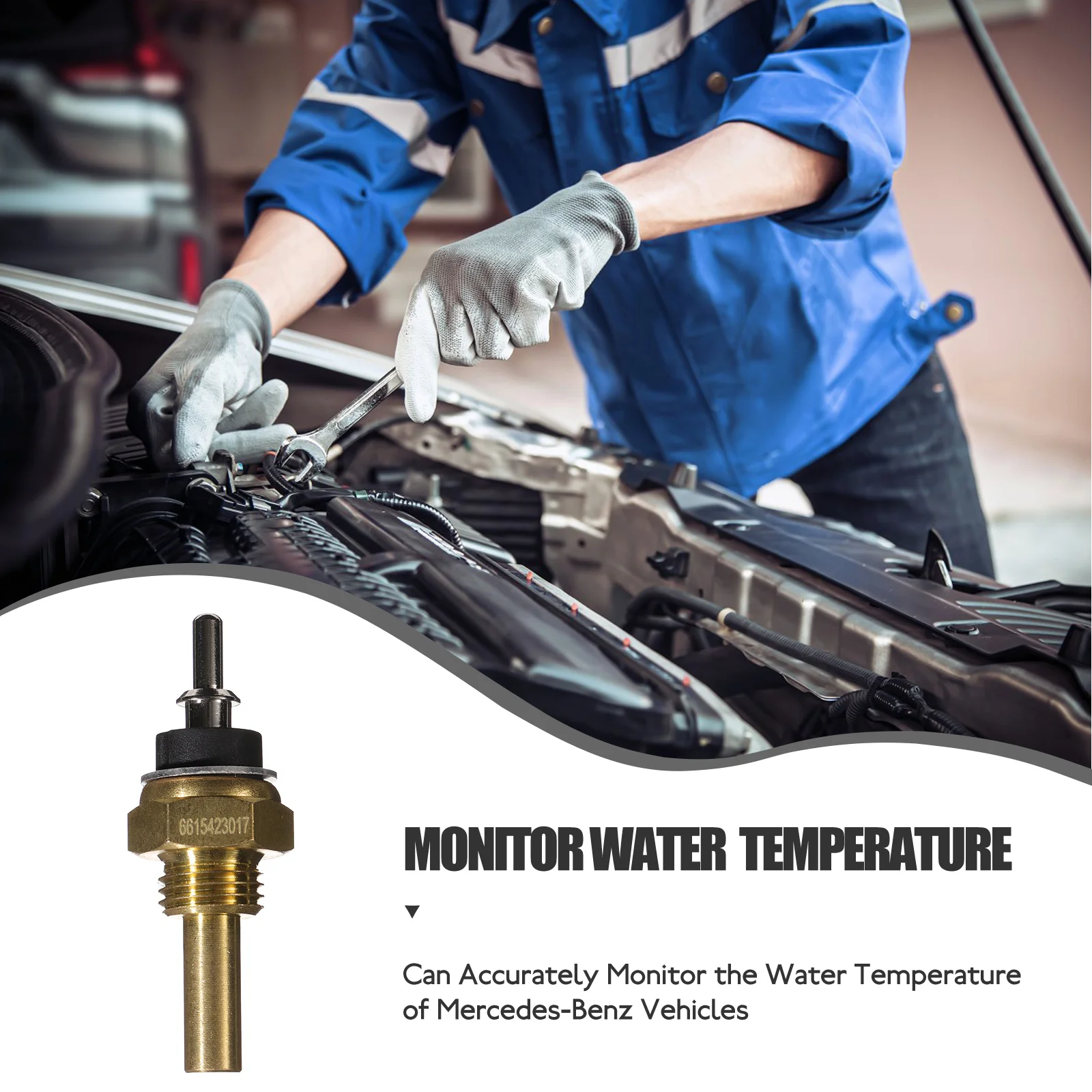 

Water Temperature Sensor Copper Metal Gauge for Car Automotive Vehicle Engine Performance Monitoring Anti Corrosion Durability
