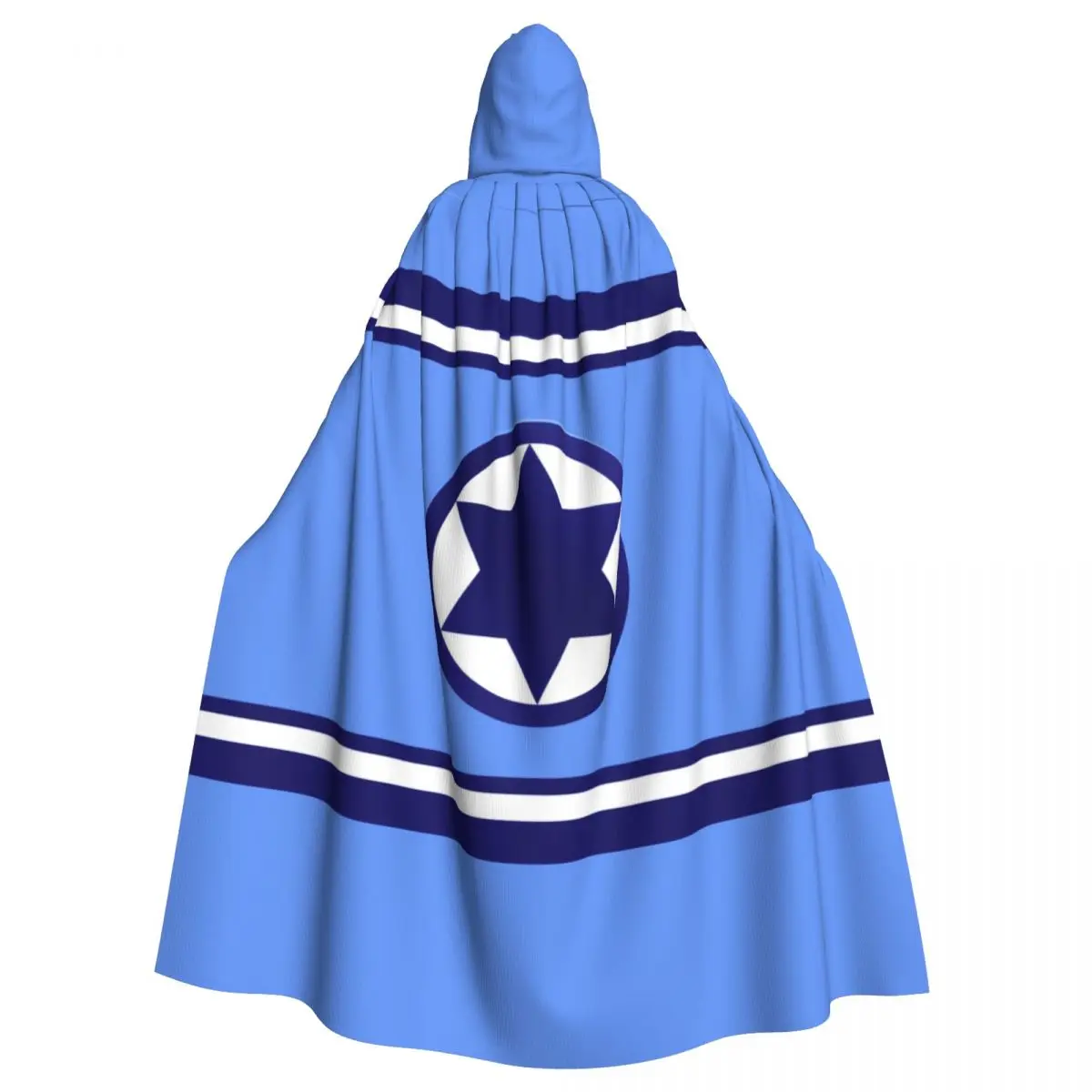 3D Flag Of Israeli (Land Arm) Adult Cloak Cape Hooded Medieval Costume Witch Wicca Vampire Elf Purim Carnival Party