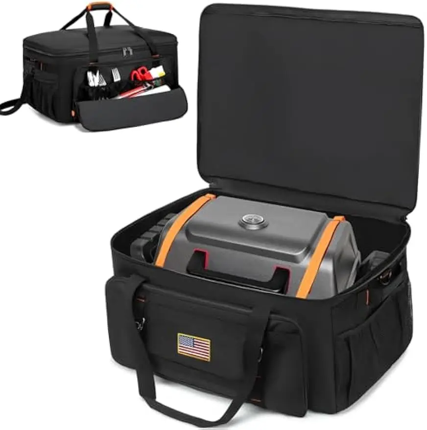 

Портативный чехол для переноски гриля для инструментов и аксессуаров для барбекю, совместимый с газовыми грилями на пропане с 1 конфоркой (только сумка)