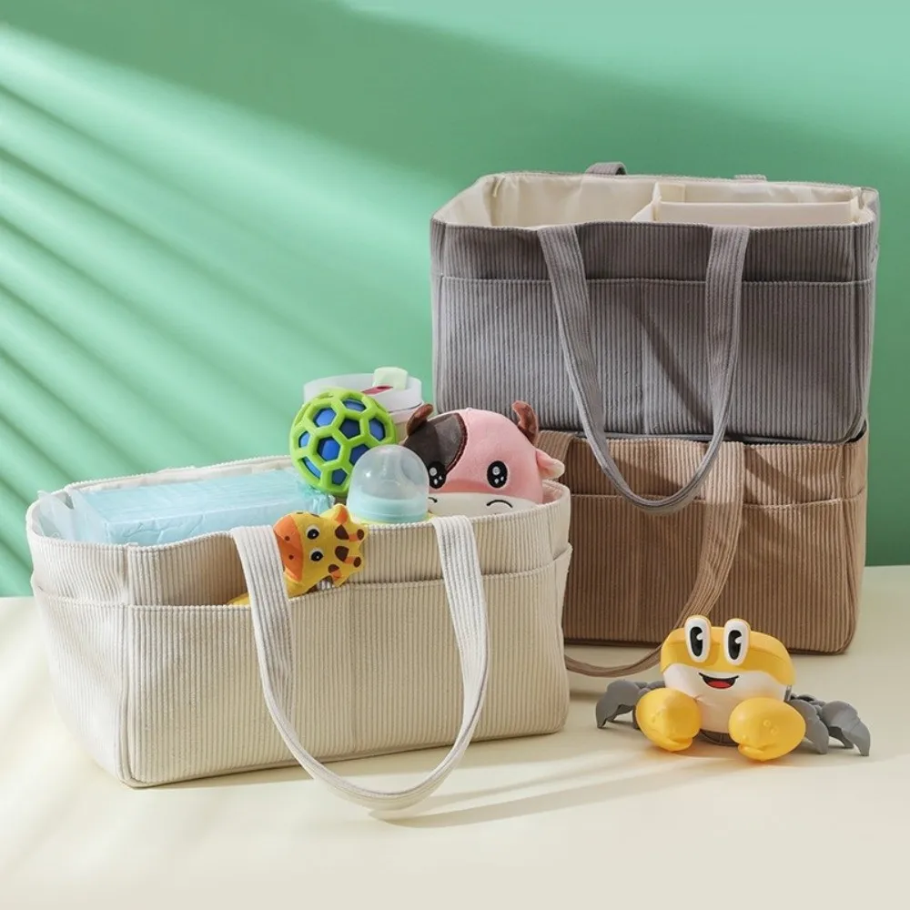 

Новый вельветовый органайзер для подгузников с ручкой, складной контейнер для хранения подгузников, многофункциональный органайзер для детской комнаты, контейнер для новорожденных