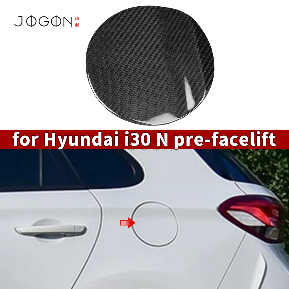 

For Hyundai i30 N i30N 2018+ Real Carbon Fiber Fuel Tank Cover Oil Cap Trim Exterior Accessories