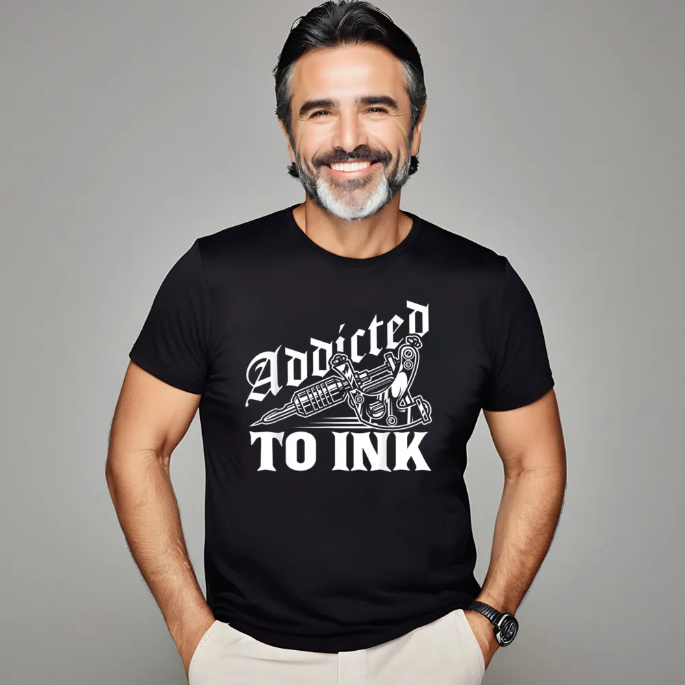 Slogan beloved To Ink Tattoo Lover Tshirts Retro VALENTINE DAY Short Sleeve Round Neck Tees Premium Cotton women's Casual Tees